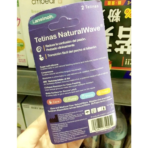 Núm ti thay cho bình Lansinoh