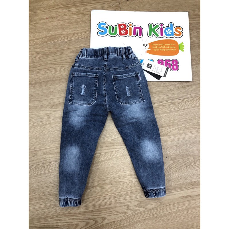 (hàng có sẵn) Quần bò bé trai SB5025 sz 15-30kg quần jeans cho bé rách vá chất lừ (xấu hoàn hàng)