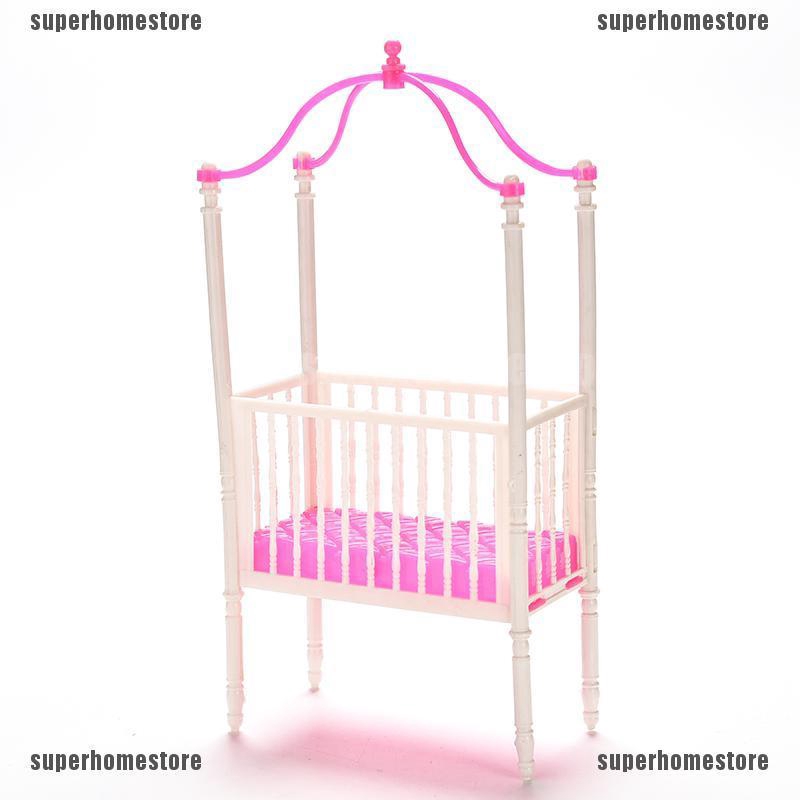 1 Mô Hình Nôi Kèm Màn Chống Muỗi Cho Búp Bê Barbie