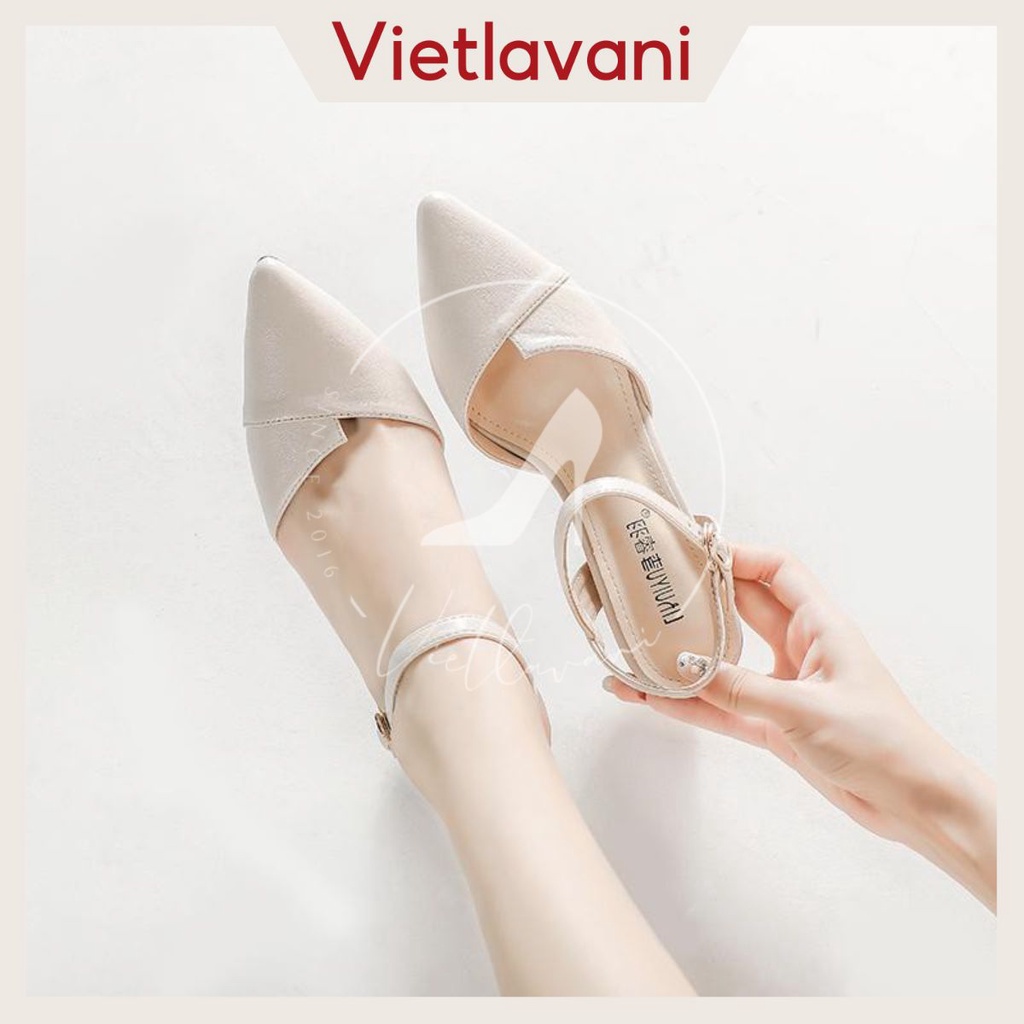 Giày 3 phân mũi nhọn (1 KIỂU) màu kem P1A