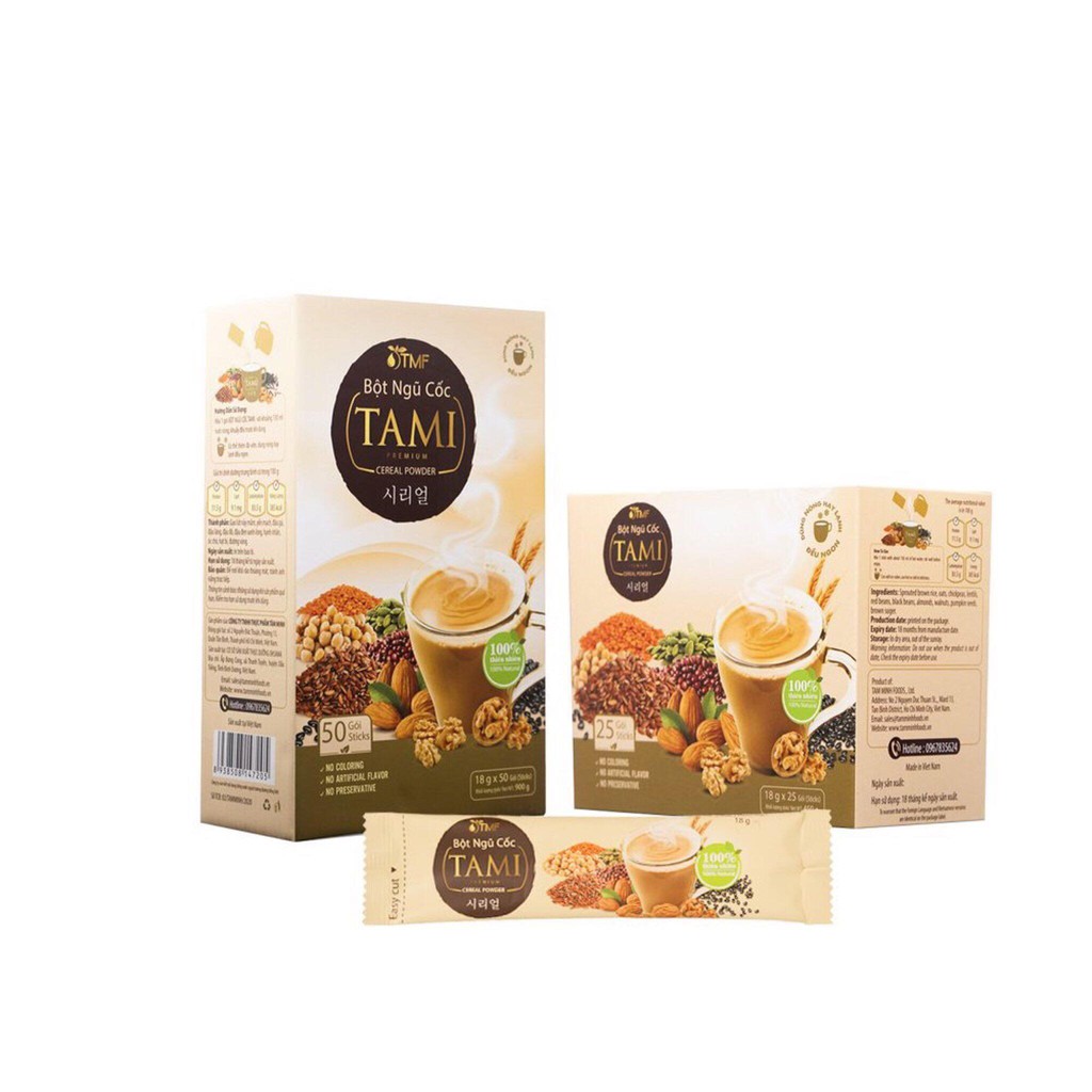 BỘT NGŨ CỐC  DINH DƯỠNG TAMI 450 GRAM 25 GÓI
