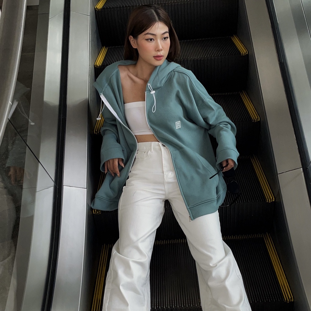 ÁO HOODIE FULLZIP &quot;STORY&quot; FOREST GLASS ENVY