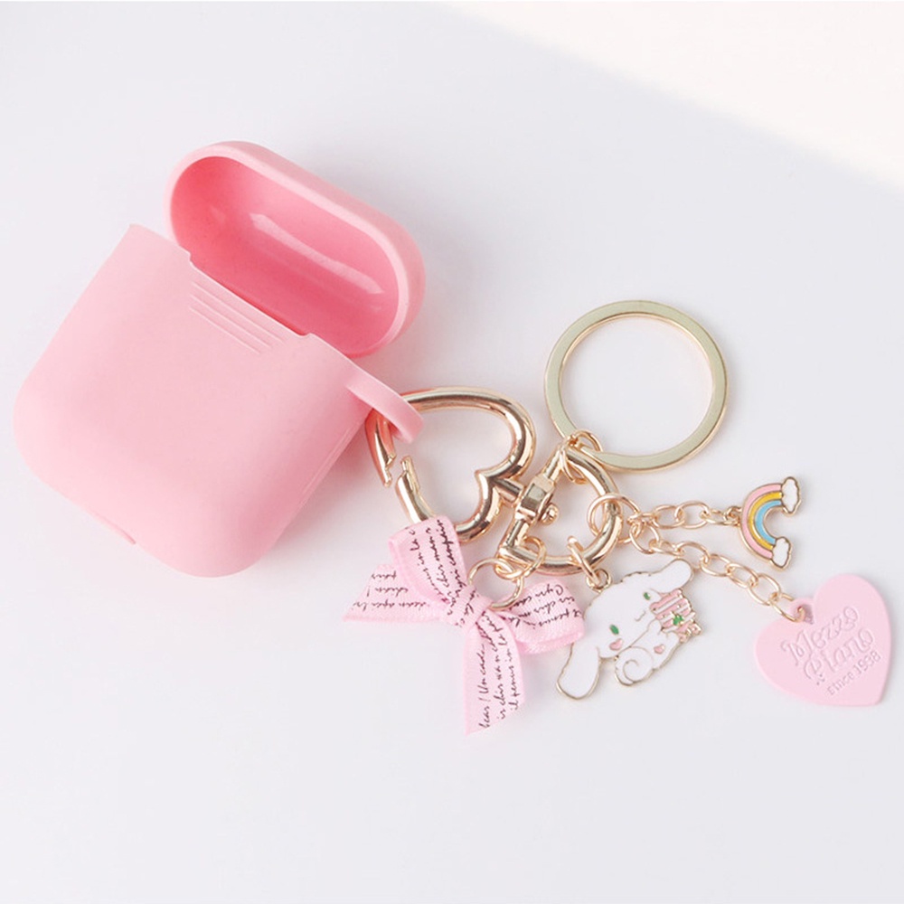 1 Móc Khóa Hình Cinnamoroll Trái Tim Màu Hồng