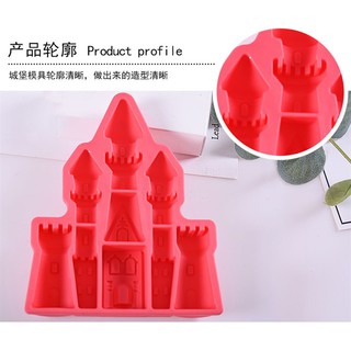 Khuôn Silicone 4D Lâu Đài 5 Chóp