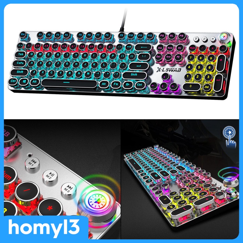 Bàn Phím Chơi Game Có Dây Hình Tròn Rgb Cho Laptop