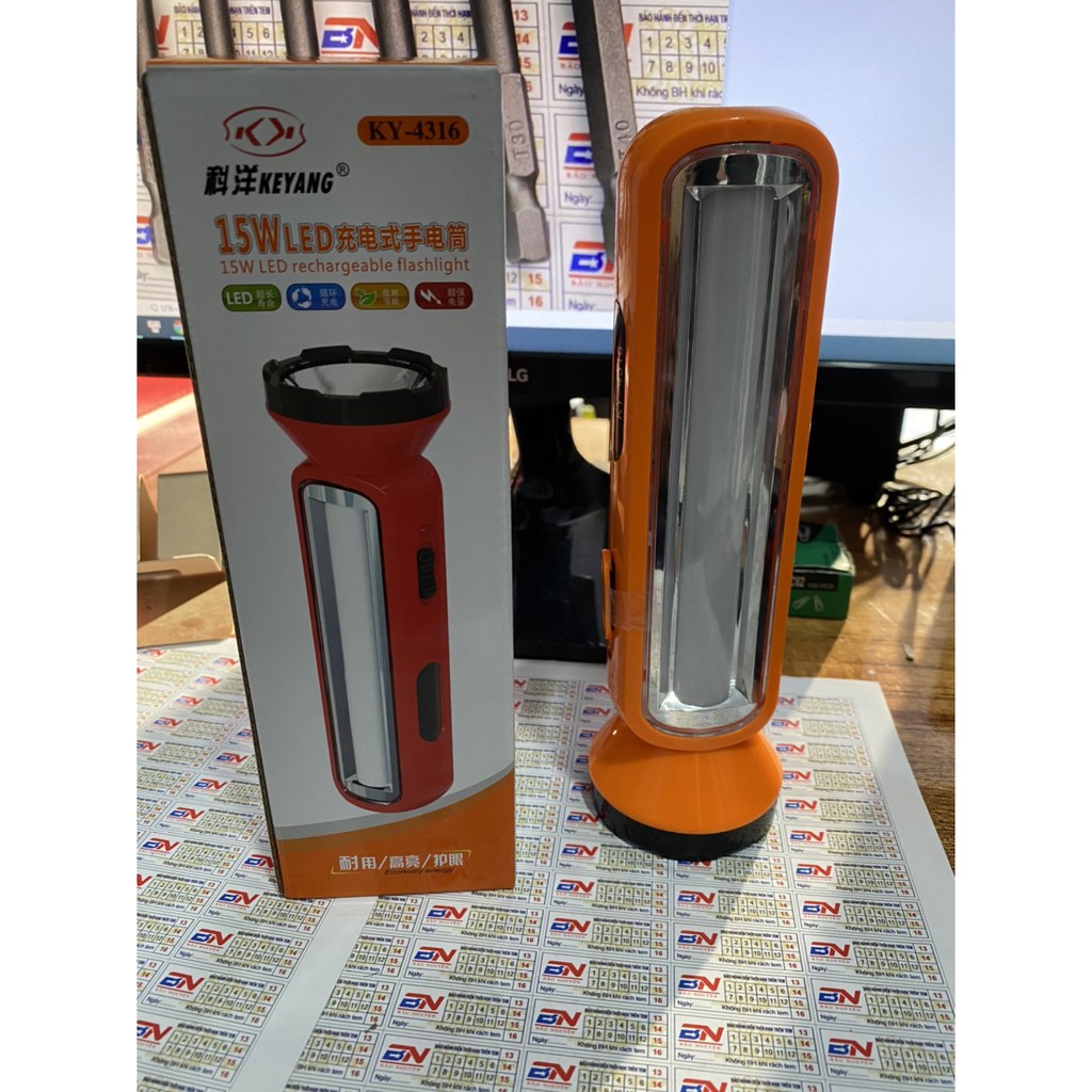 BN. Đèn Pin Sạc ( tích điện loại to) LED KENEDE KN-4316 cầm tay siêu sáng
