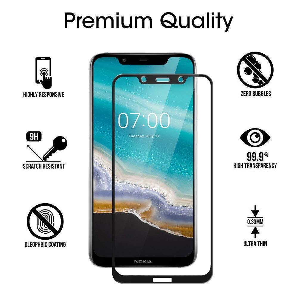 Miếng dán kính cường lực bảo vệ toàn màn hình cho Nokia 8.1