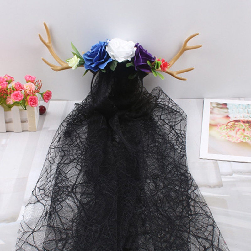 Băng Đô Cài Tóc Phối Ren Hoa Hồng Thời Trang Cho Nữ