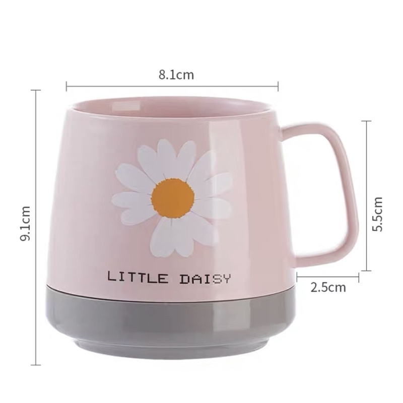 Ly uống nước hiện đại, cốc đánh răng có quai 410ml cao cấp nhựa PP an toàn sử dụng 5677