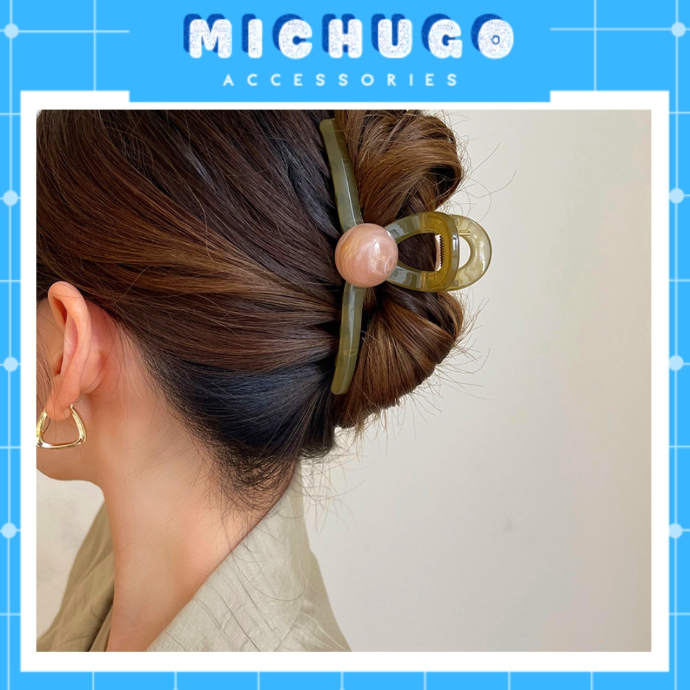 Kẹp tóc nhựa cỡ lớn nhiều màu cho nữ