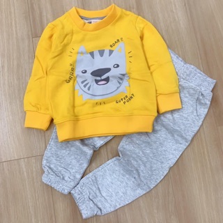 [H&M][SALE] Bộ cotton dài tay Hm cho bé trai ( chất nỉ da cá siêu mềm)