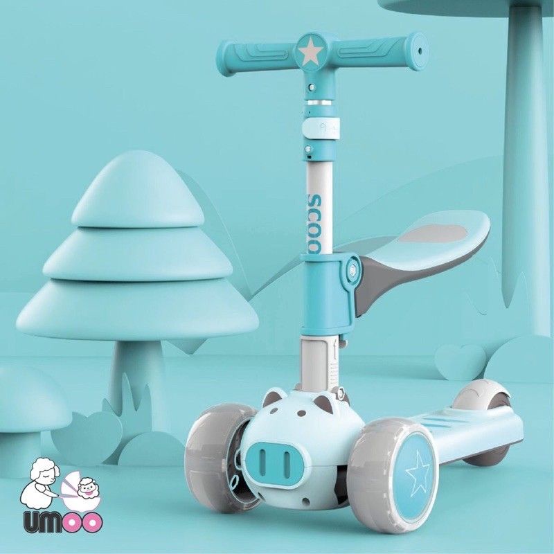 Xe trượt Scooter 2 in1 hình Heo UMoo