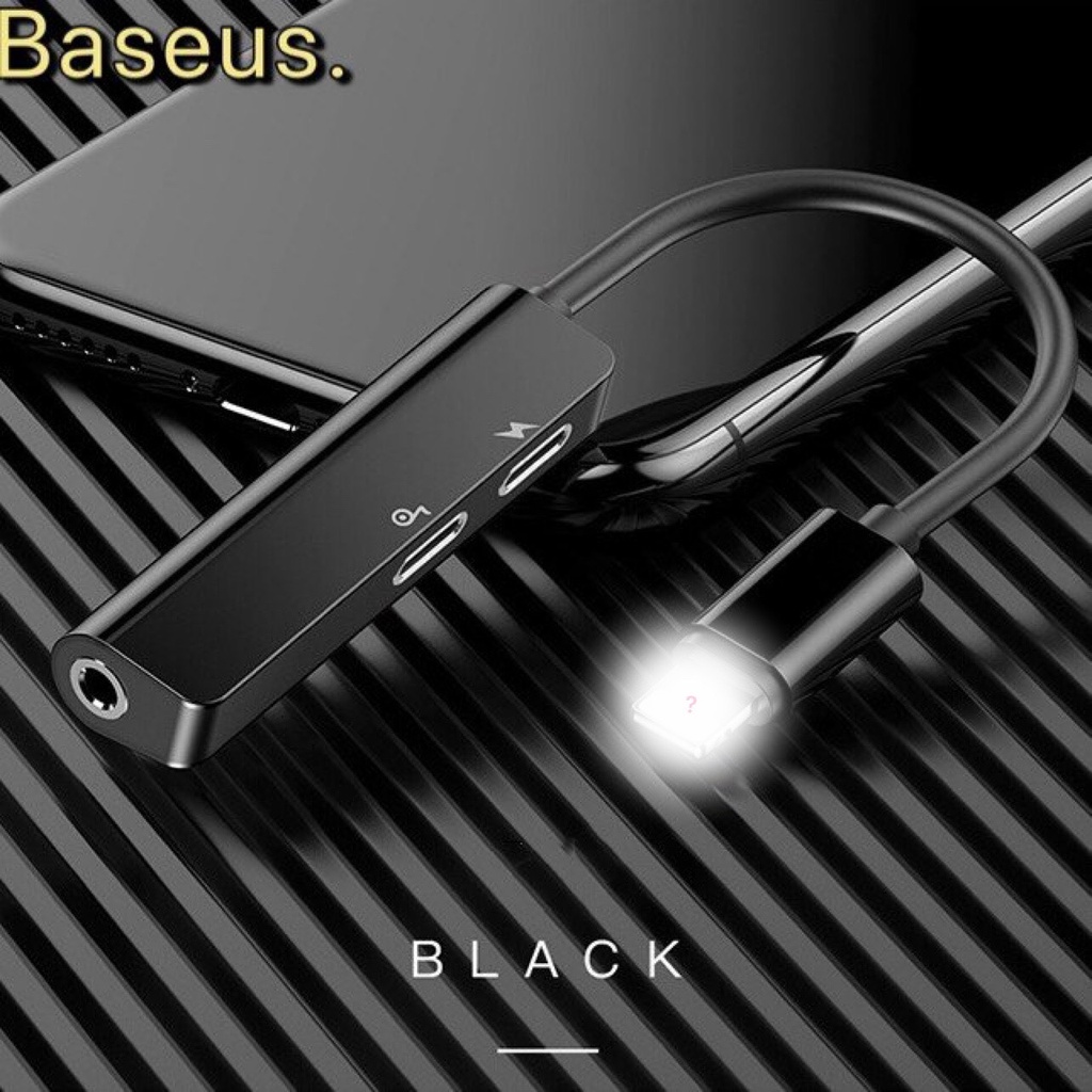 Jack Chuyển đổi 3 in 1 Vừa Sạc Vừa Nghe Baseus L52 Chính hãng
