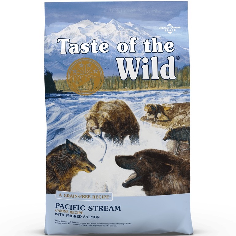 [DINH DƯỠNG CAO] 12KG THỨC ĂN HẠT CHO CHÓ TRƯỞNG THÀNH TASTE OF THE WILD PACIFIC STREAM vị Cá Hồi Xông Khói