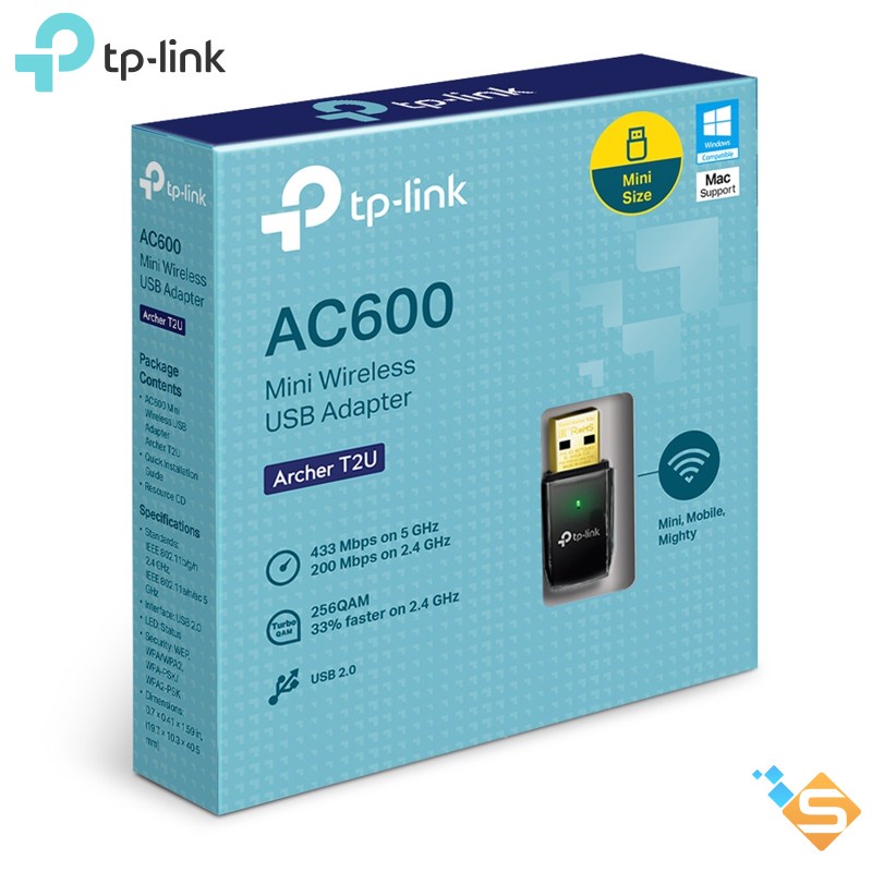 Đầu Thu USB Wi-Fi TP-Link Archer T3U T2U MU-MIMO Nano AC1300Mbps Dùng Cho PC &amp; Laptop - Bảo Hành Chính Hãng 12 Tháng