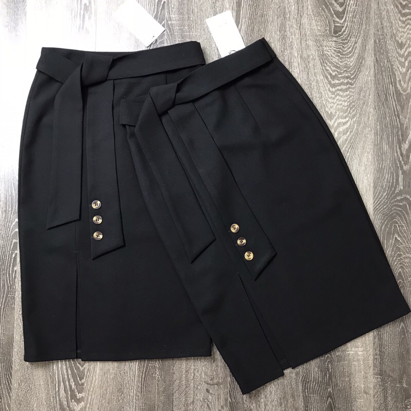 HÀNG MỚI__Chân váy công sở 2 lớp xẻ tà phía trước hàng VNXK đủ size chất Vintex Hàn siêu đẹp | BigBuy360 - bigbuy360.vn