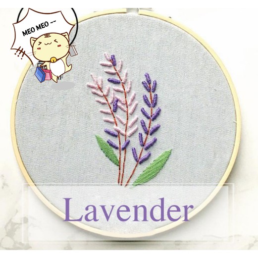 Bộ kit Nguyên liệu kim vải tập thêu đơn giản dành cho người mới bắt đầu - Mẫu hoa lá Xuân Hạ Thu Đông MIE Handmade