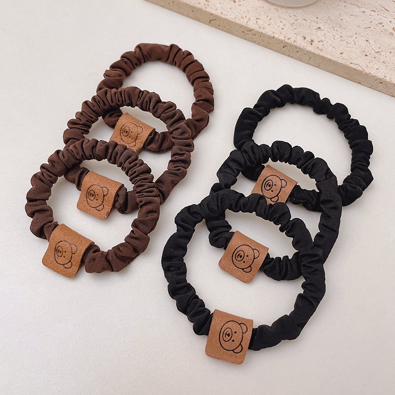 Dây Buộc Tóc Cao Su Màu Đen Đơn Giản Phong Cách Hàn Quốc