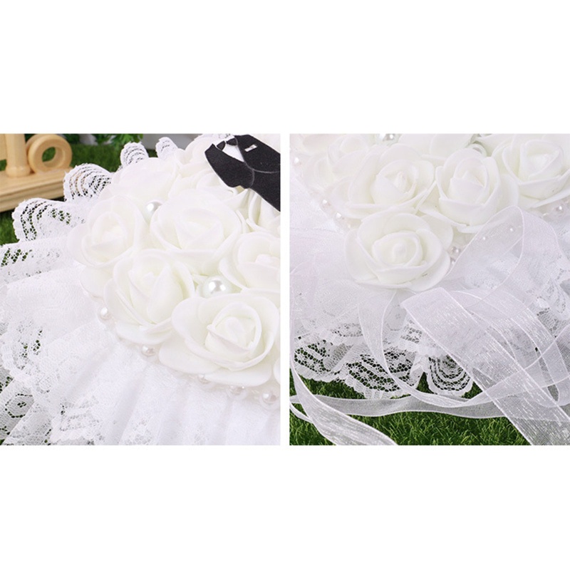 Hộp Nhẫn Cưới Viền Ren Hình Cô Dâu Chú Rể