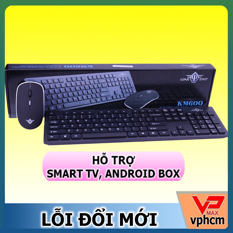 Bộ chuột + bàn phím không dây Warship hỗ trợ Android Box, Smart TV chính hãng