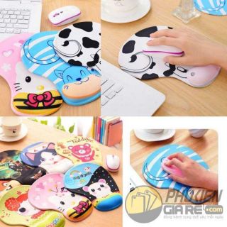 Pad lót chuột có đệm đỡ cổ tay hình thú,,