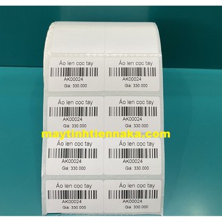 Decal in tem mã vạch 35x22 giấy in nhiệt 70x22 sẵn keo 72x44 Tem ghi chú 72x22 giấy nhiệt decal tự dán