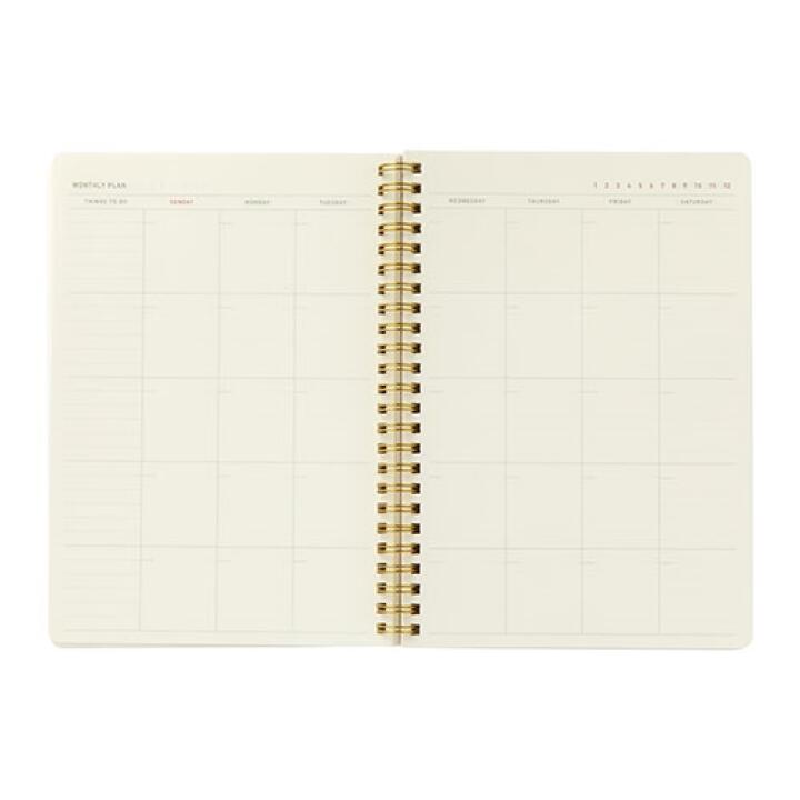 Sổ Ghi Chép ARTBOX Hàn Quốc Lập Kế Hoạch Hằng Năm Với Gáy Bìa Lò Xo Màu Tím Pastel