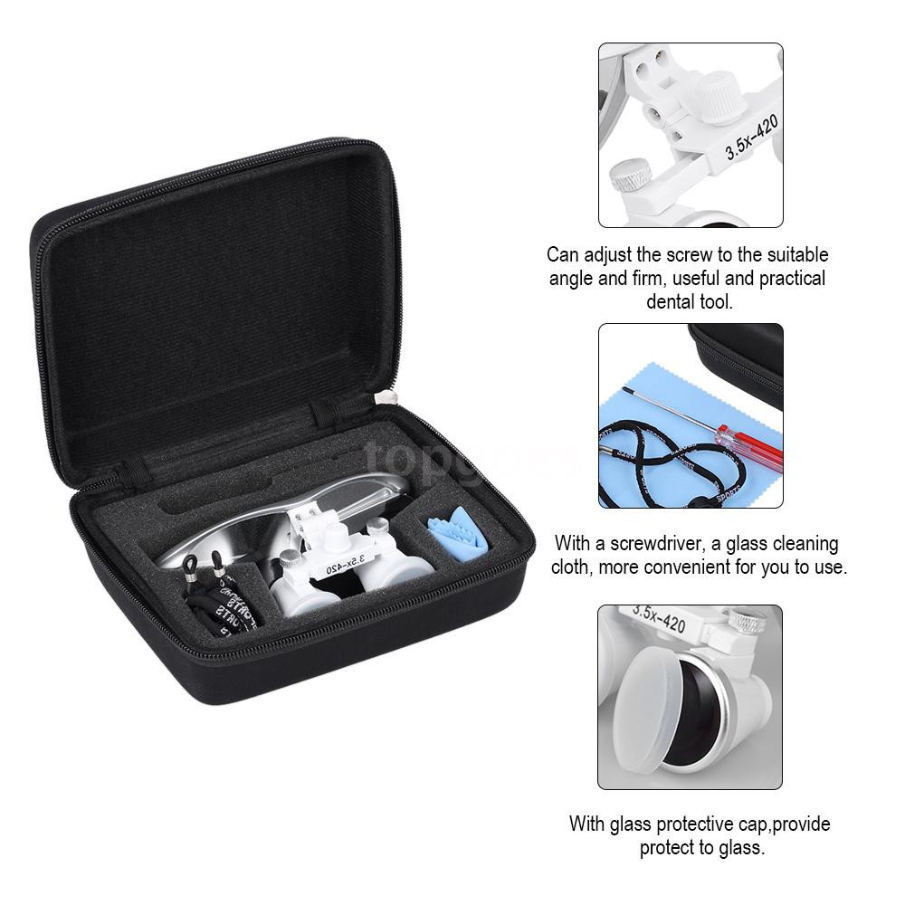 T&G 3.5X 420mm Dental Binocular Loupes Dental Magnifier Optical Glass Dentists Medical Surgical Loupes