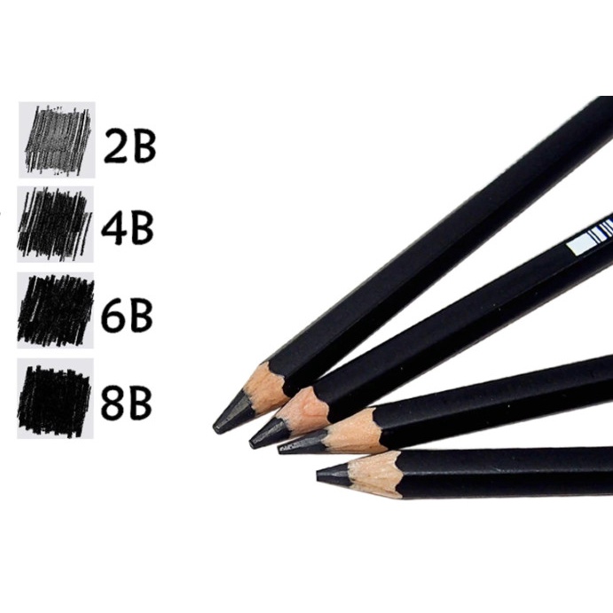 [ TÂM TÂM ]-Bộ chì phác thảo Staedtler Mars Black Lumograph 6 cây thân đen 100G6S-