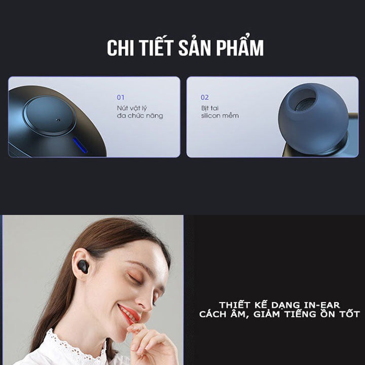 Tai nghe Bluetooth True Wireless Remax TWS-16 TWS-7 TWS-21 TWS-22 TWS-18 TWS-10i TWS-2S TWS-30 kèm dock sạc các loại