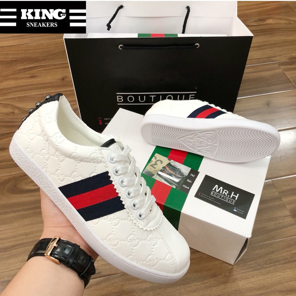 Giày nam thể thao sneaker giá rẻ màu trắng cho học sinh đi học Hot Trend 2021