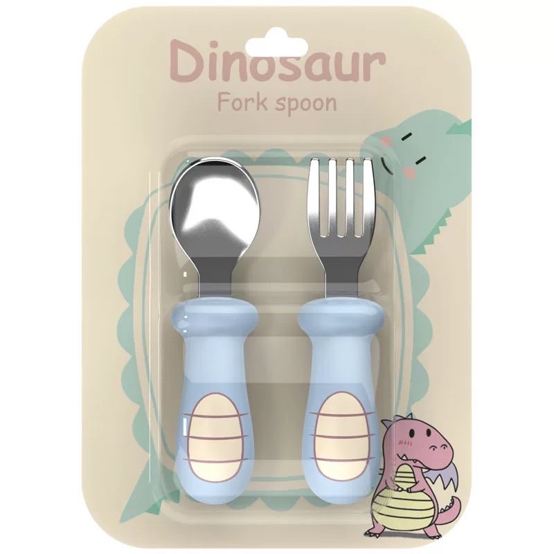 Thìa nĩa khủng long siêu siêu kute cho bé tập ăn dặm