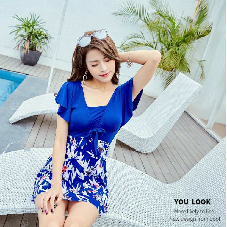 [Xả Kho Giá Gốc] Đồ Bơi Nữ 1 Mảnh, Bikini Dạng Váy Che Bụng Cho Bầu, Bigsize, Có Mút/Lót Ngực-iHappyStore