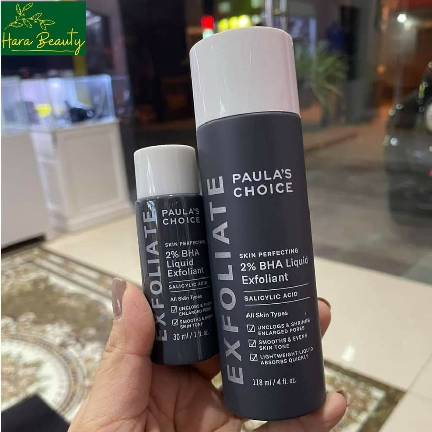 Tẩy Tế Bào Chết Paula's Choice Skin Perfecting 2% BHA Liquid Exfoliant 30ml và 118ml