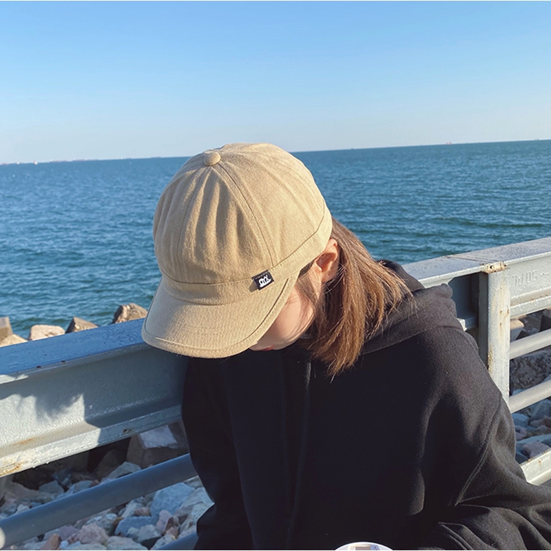 Mũ lưỡi trai bóng chày mềm vành ngắn phong cách cổ điển đường phố thời trang hip hop Nhật Bản dành cho nam và nữ