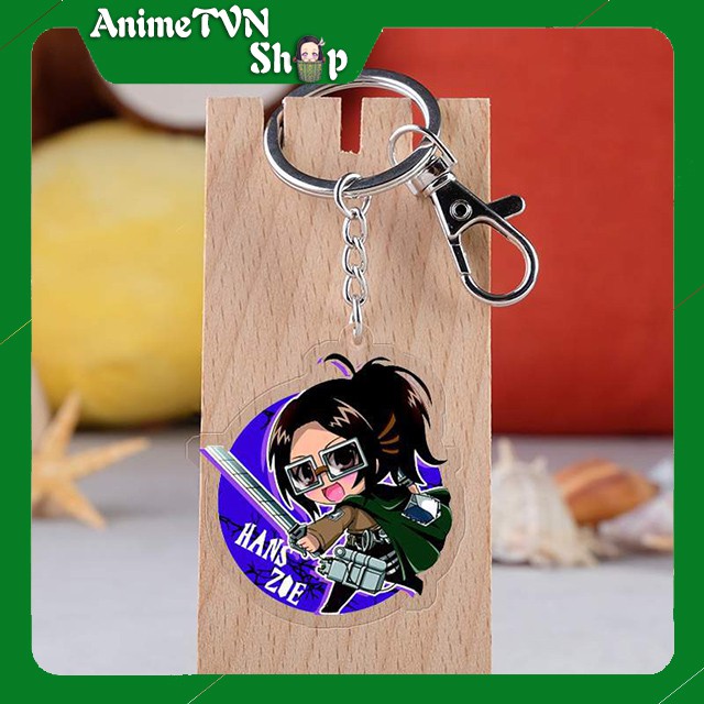 Móc khoá Mica dây xịn anime Attack on Titan (Shingeki no Kyojin) (Mẫu 2 Bảng tên) - Nhựa Cứng Acrylic In 2 mặt sắc nét