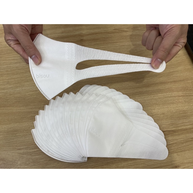20 cái Khẩu trang 3D Bisou quai vải kháng khuẩn không mùi chống bụi phấn cao cấp quai bền co giãn không rách