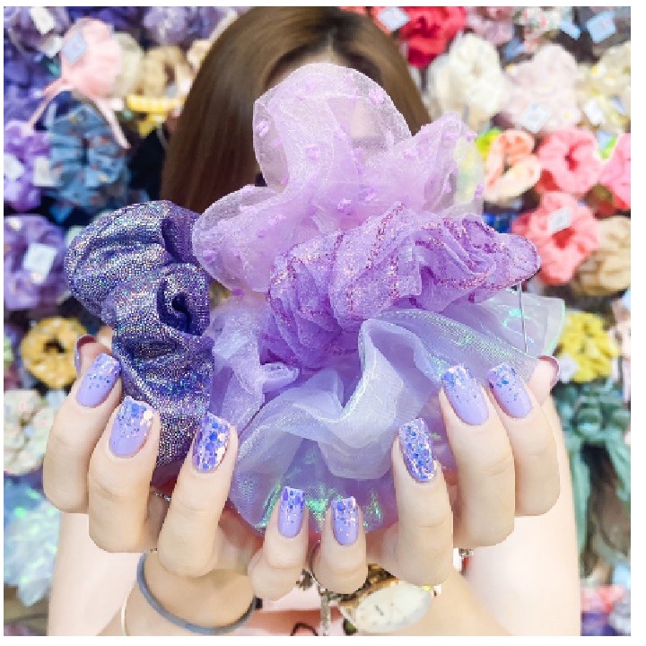 Dây buộc tóc vải scrunchies