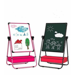 BẢNG VẼ HAI MẶT XOÁ ĐƯỢC - TẶNG KÈM MÀU BÚT LÔNG VÀ GIỎ ĐỰNG