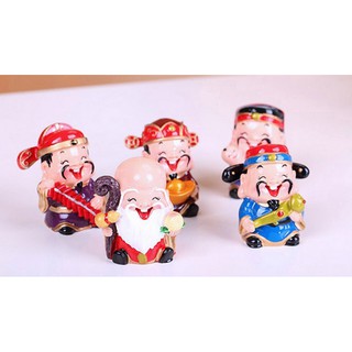 BỘ Tượng 5 Ông Thần Tài PHÚC LỘC THỌ TÀI HỶ Loại Lớn Cao Cấp