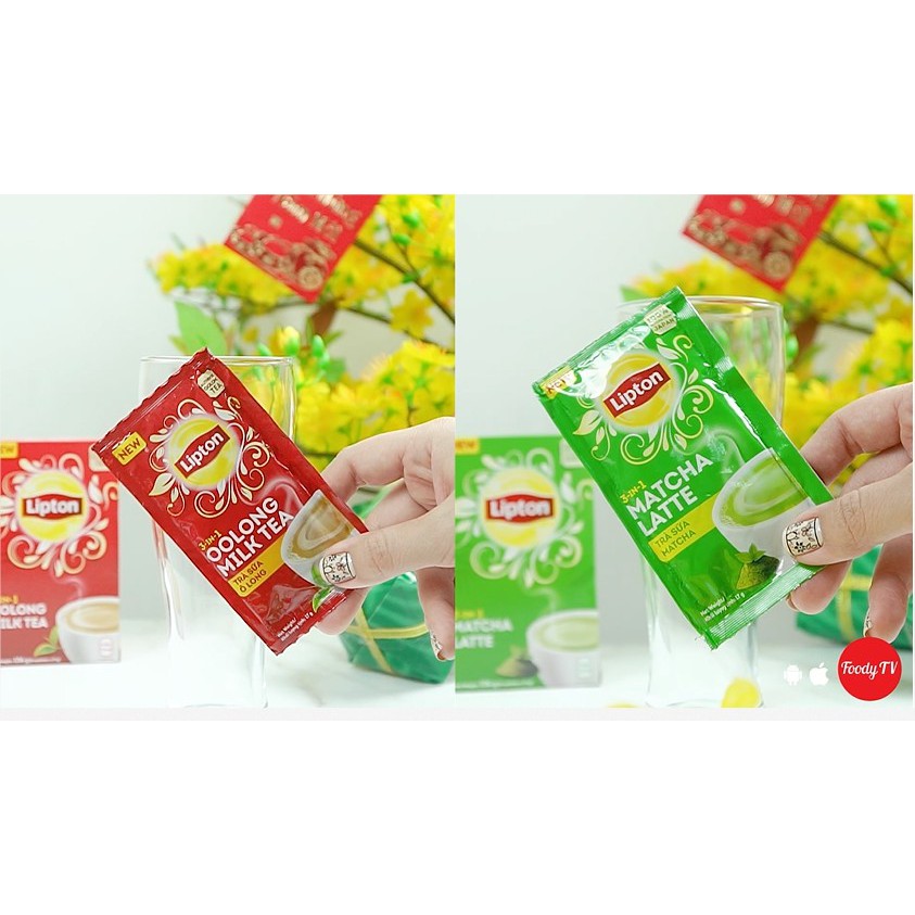 Trà Sữa Ô Long Lipton Hộp 136g (8 Túi X 17g)