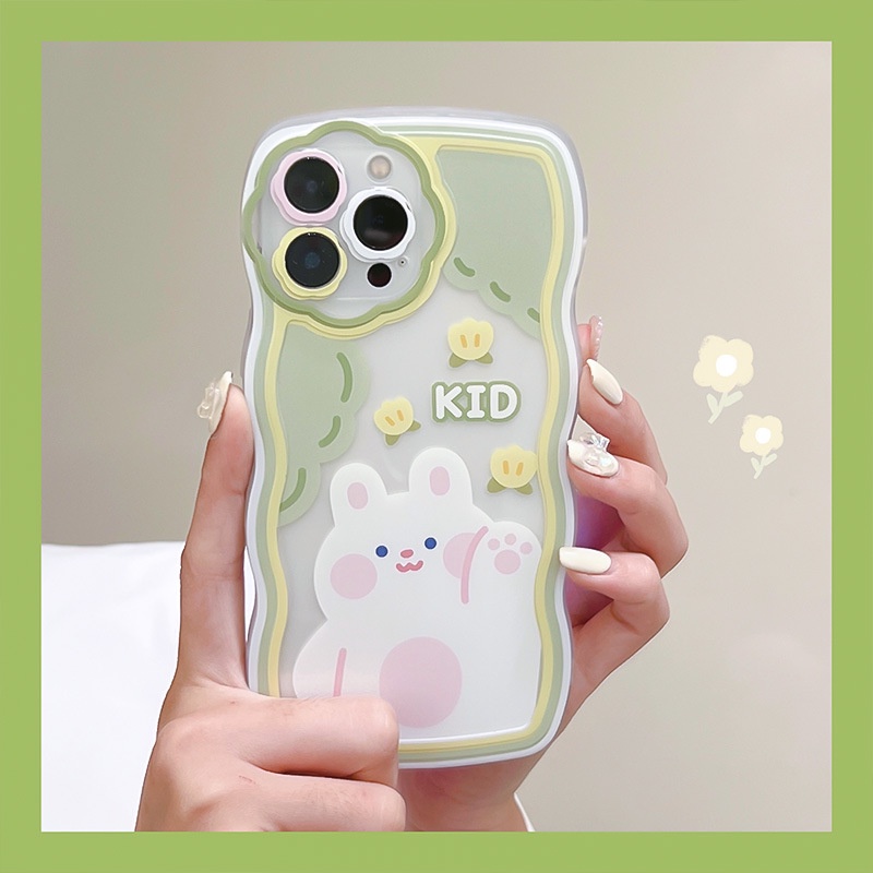 Ốp Điện Thoại Họa Tiết Thỏ Và Hoa Cho iphone 7 / 7plus / 8 / 8plus / xs / 11 / 12 / 13 / 14 / pro / max / plus / promax