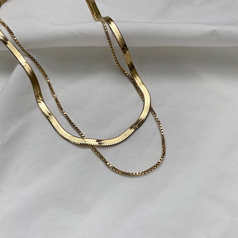 Vòng cổ Mặt Xương Rắn Phong Cách Hip Hop Đơn Giản