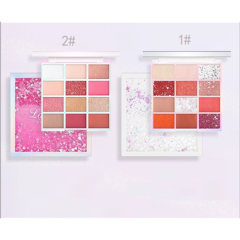 Phấn mắt 12 ô nhũ kim tuyến Lameila 12 color eyeshadow