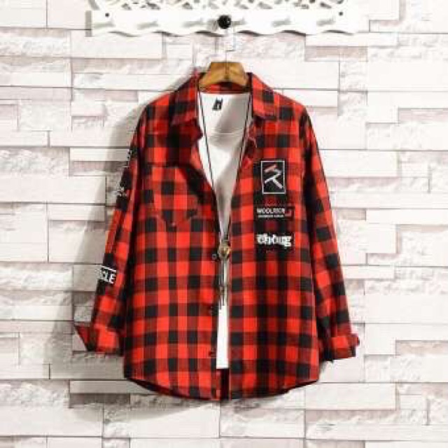 Áo sơ mi caro flannel in cực đẹp