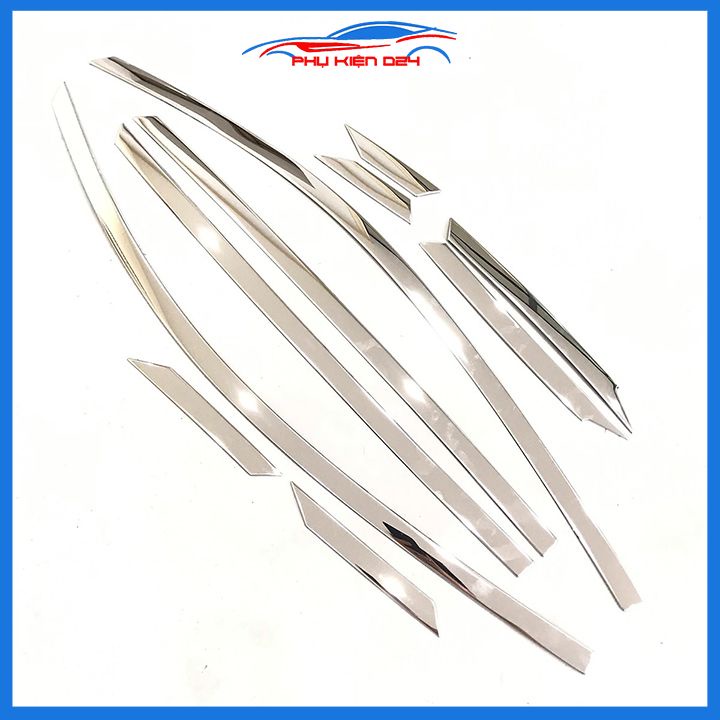 Bộ nẹp viền cong kính Inox Cho Hyundai Tucson 2016-2021