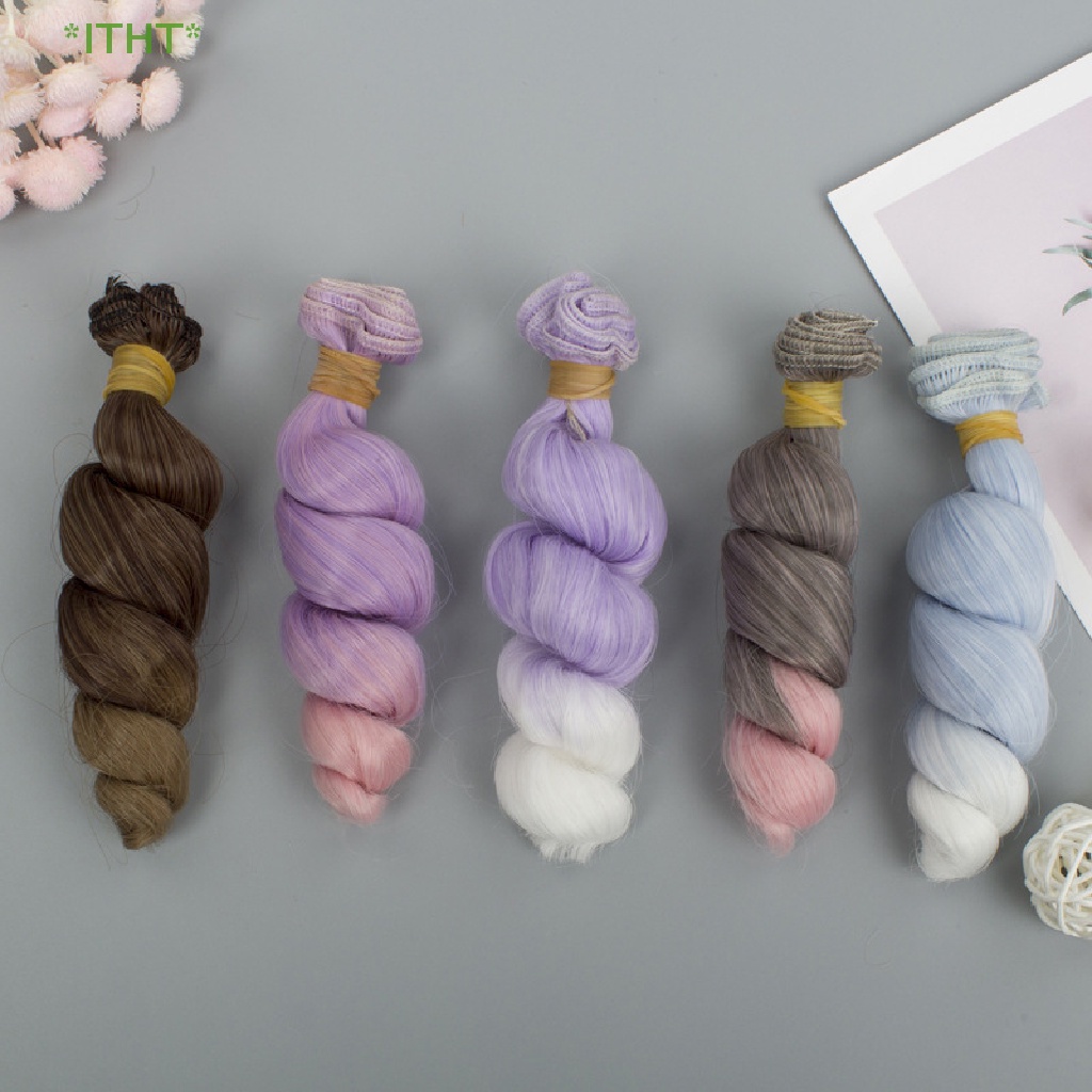 Tóc Xoăn Giả 15cm * 100cm Cho Búp Bê BJD 1 / 3 1 / 4 1 / 6