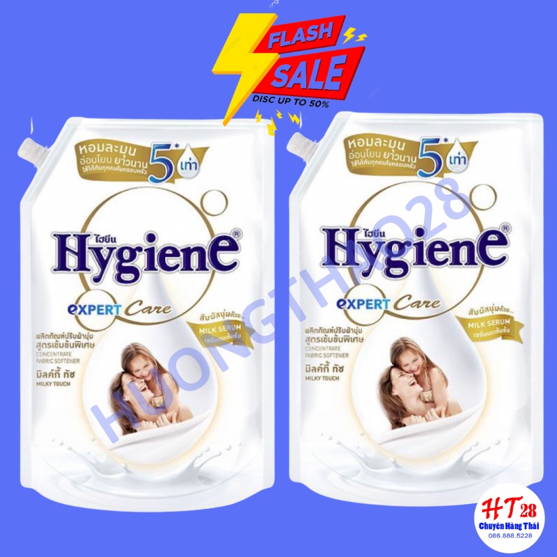 [Combo 2 túi] Nước xã vải Hygiene Expert Care Thái Lan đậm đặc siêu thơm, Nước xả vải Hygiene Thái Thơm tự nhiên