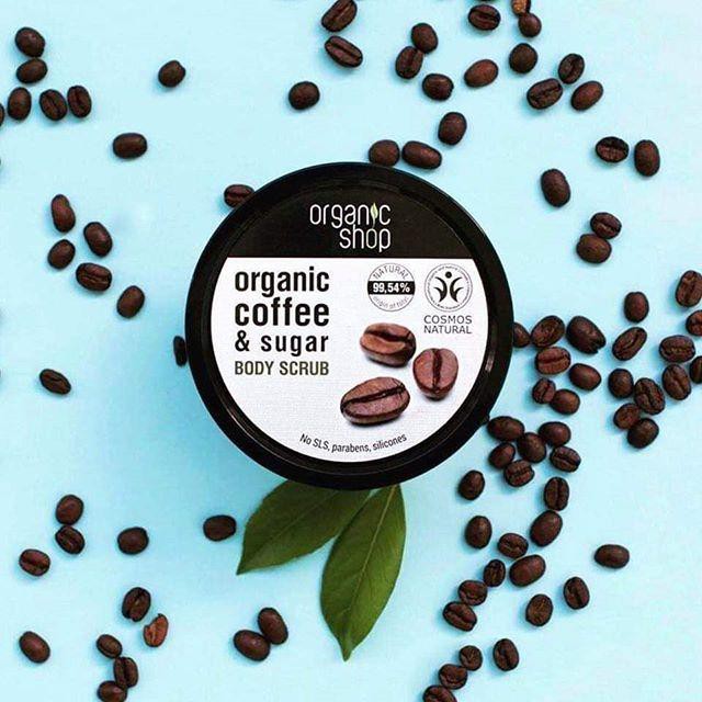 TẨY TẾ BÀO CHẾT TOÀN THÂN ORGANIC SHOP ORGANIC COFFEE & SUGAR BODY SCRUB 250ML - Nga chính hãng