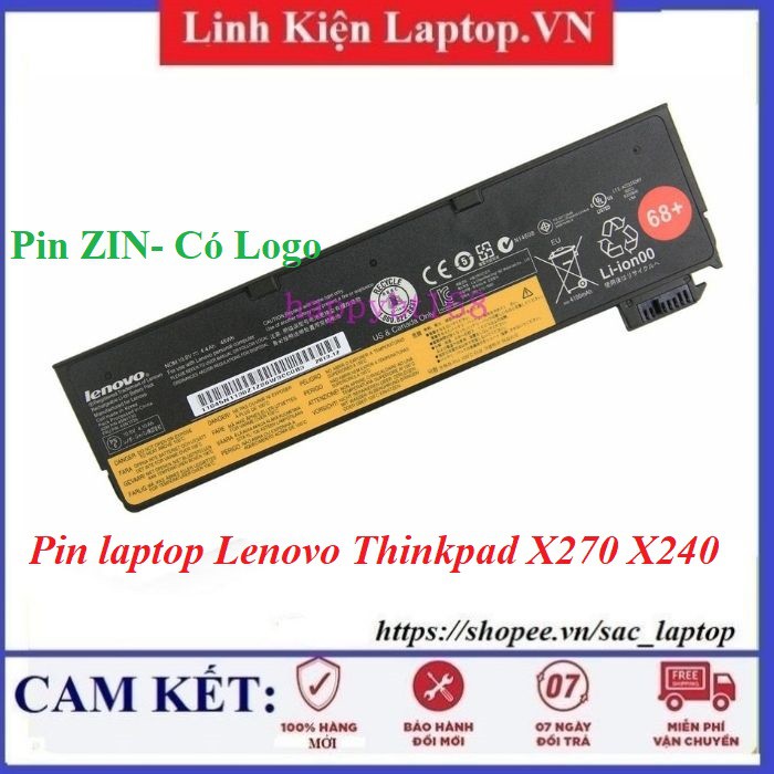 ⚡️Pin laptop Lenovo Thinkpad X270 X240 68+ (pin gắn ngoài )